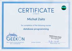 SQL database programming